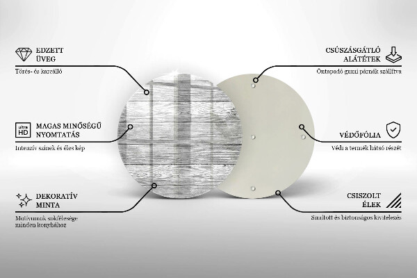 Glass worktop protector Wood old boards