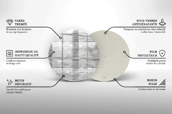 Glass worktop protector Wood old boards