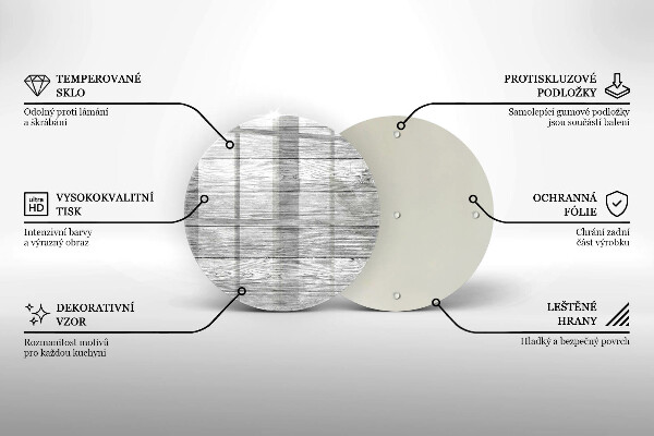 Glass worktop protector Wood old boards