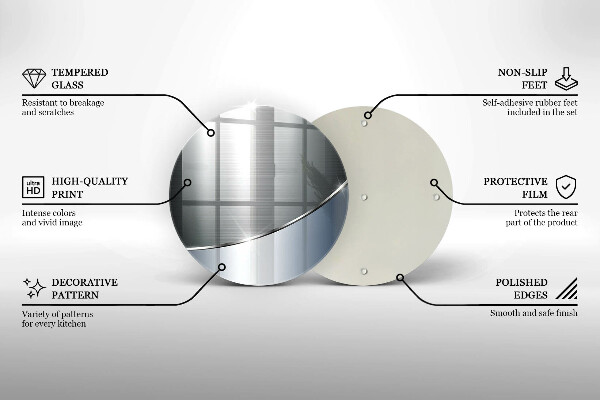 Glass worktop protector Pattern metal abstraction
