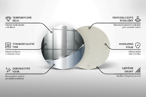Glass worktop protector Pattern metal abstraction