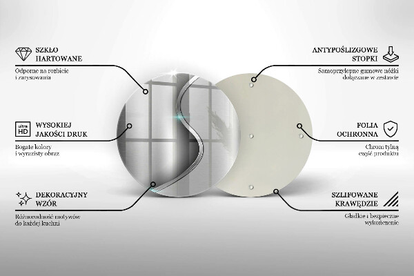 Chopping board glass Silver metal abstraction