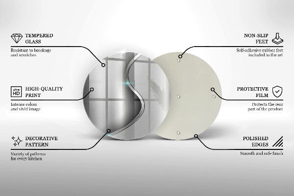 Chopping board glass Silver metal abstraction