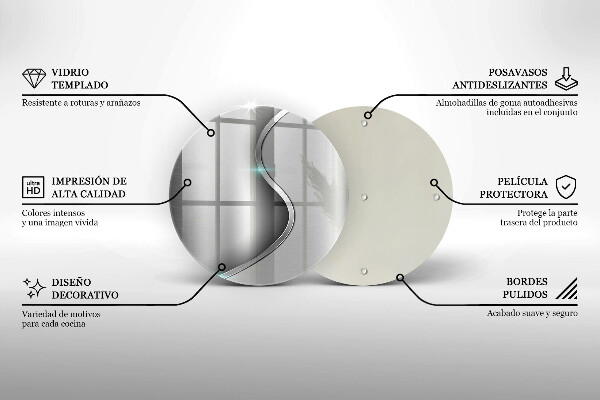 Chopping board glass Silver metal abstraction