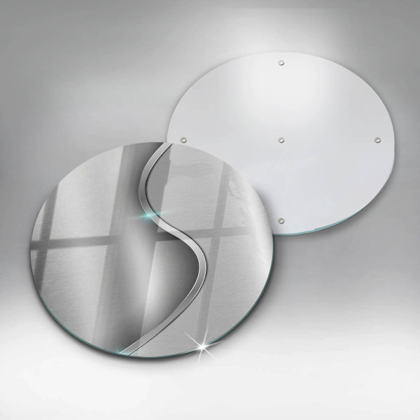 Chopping board glass Silver metal abstraction