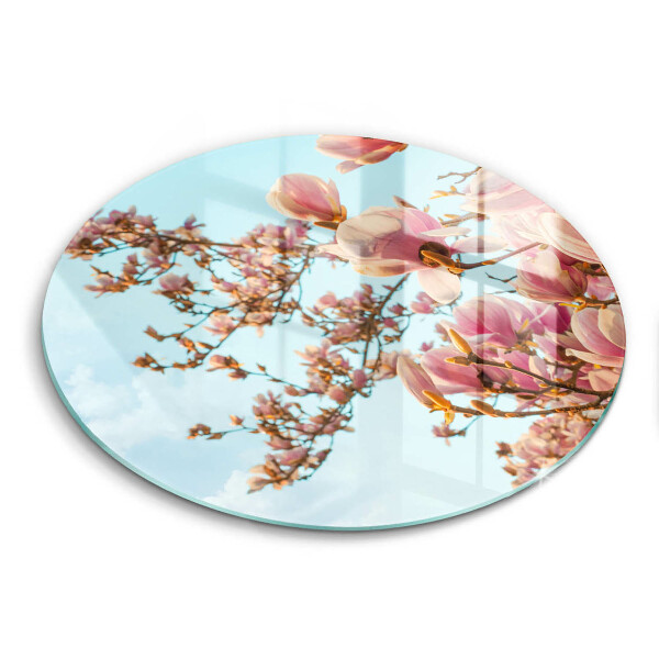 Glass worktop saver Pink Flowers Tree