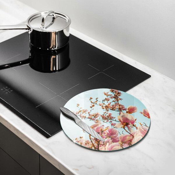 Glass worktop saver Pink Flowers Tree