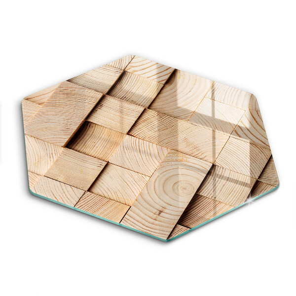 Chopping board glass Wooden squares