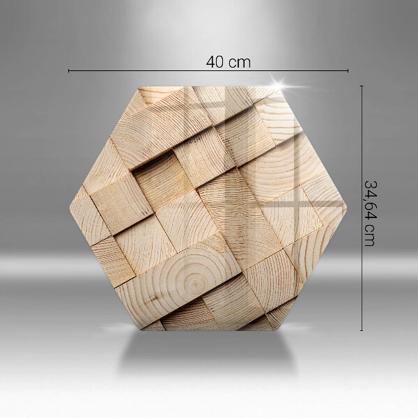 Chopping board glass Wooden squares
