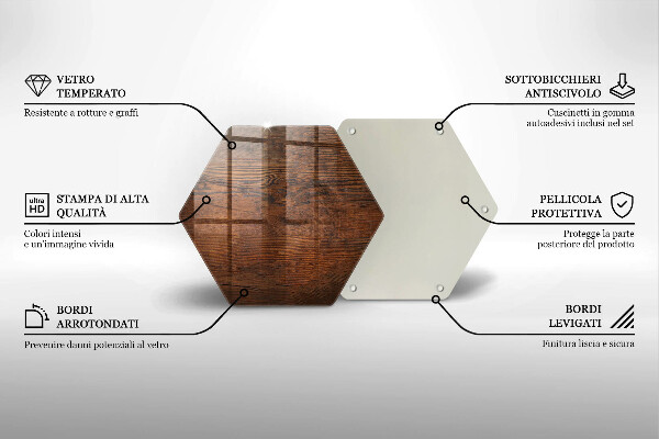 Chopping board glass Dark wood board