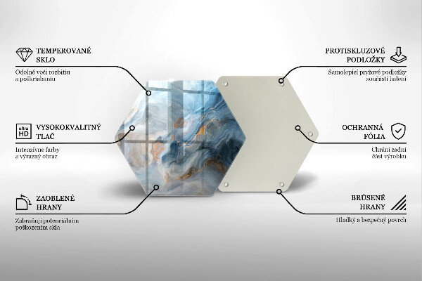 Chopping board glass Marble texture