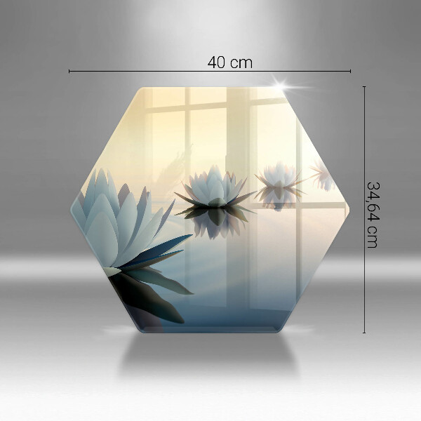 Chopping board Lilie flowers on the water