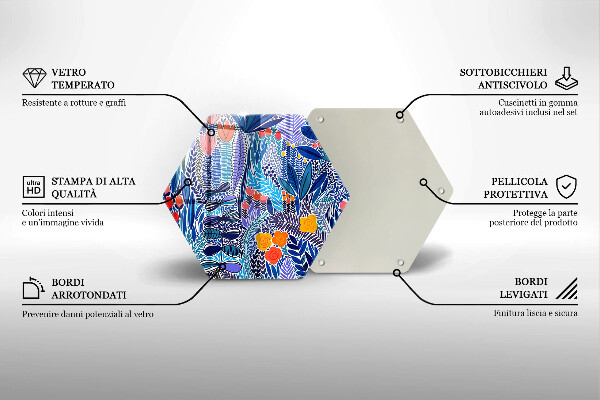 Chopping board glass Painted meadow