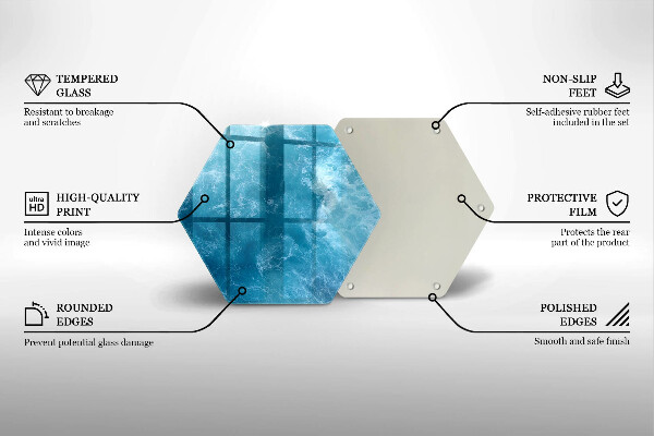 Kitchen worktop protector Blue water