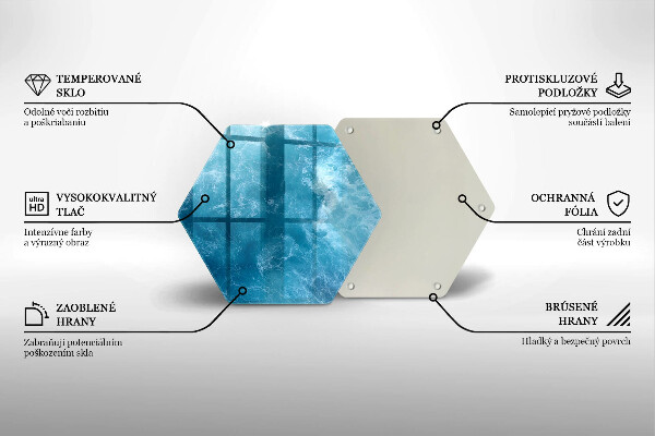 Kitchen worktop protector Blue water