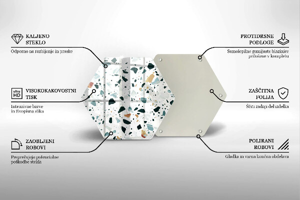 Chopping board glass Bright stone