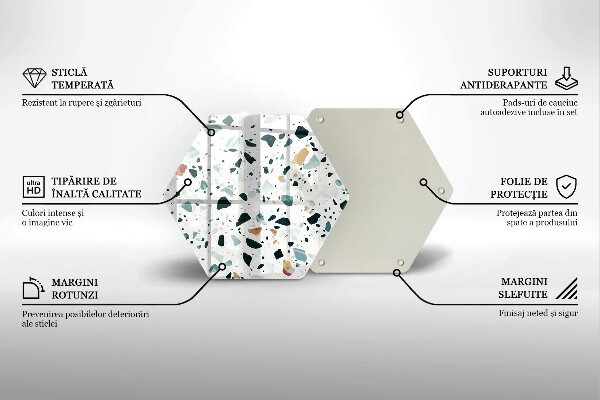 Chopping board glass Bright stone