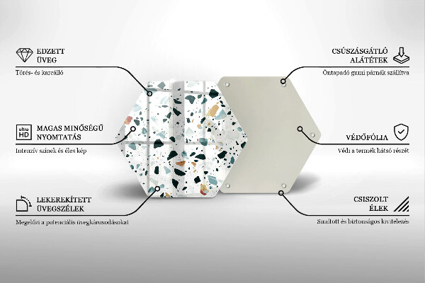 Chopping board glass Bright stone