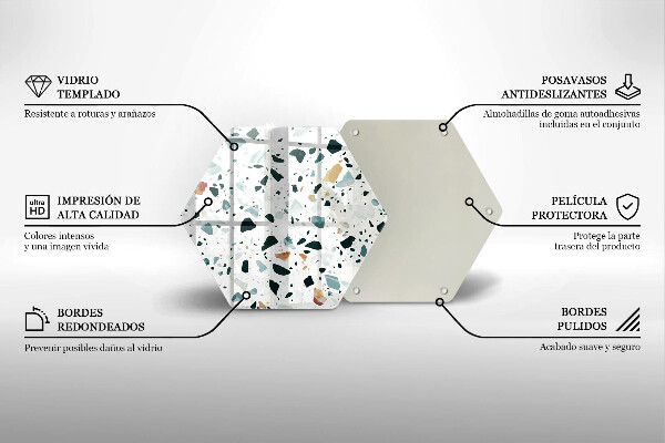 Chopping board glass Bright stone