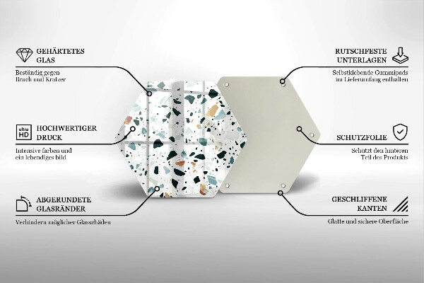 Chopping board glass Bright stone