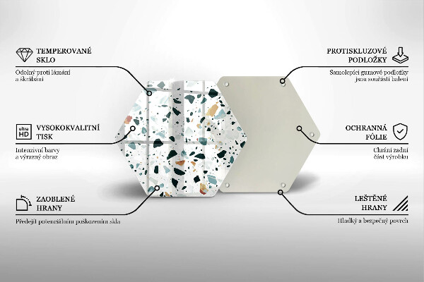 Chopping board glass Bright stone