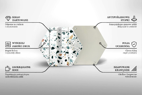 Chopping board glass Bright stone