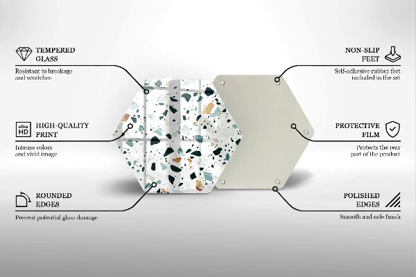 Chopping board glass Bright stone