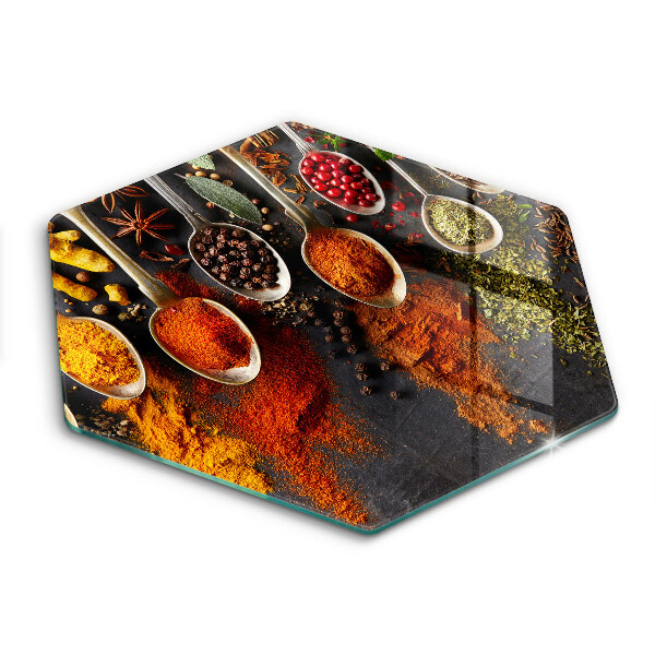 Kitchen worktop protector Spoons with spices