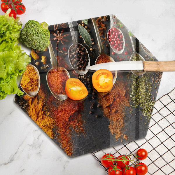 Kitchen worktop protector Spoons with spices