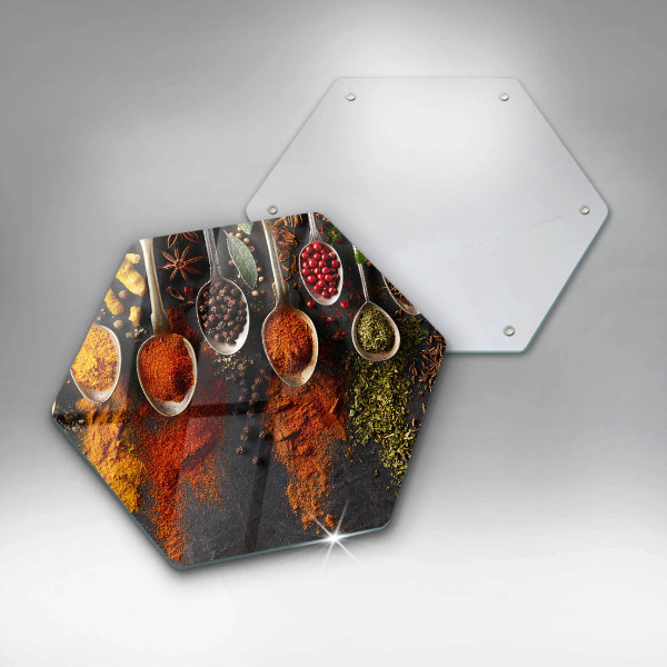 Kitchen worktop protector Spoons with spices