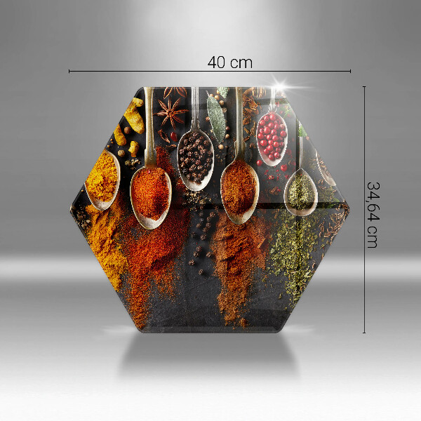 Kitchen worktop protector Spoons with spices