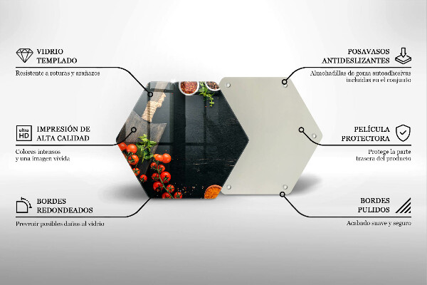 Chopping board glass Cherry tomatoes