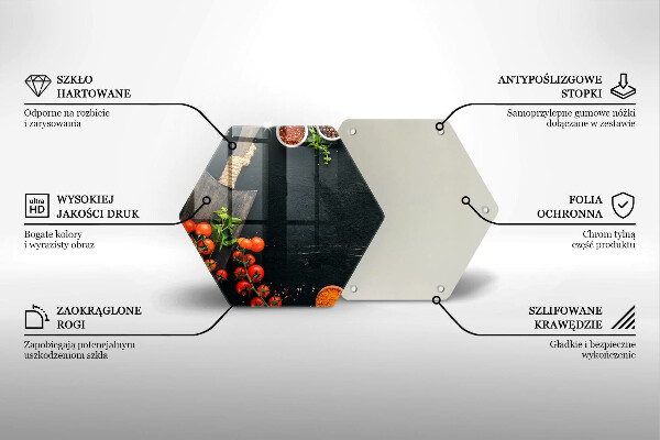 Chopping board glass Cherry tomatoes