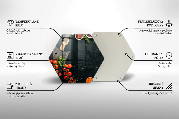 Chopping board glass Cherry tomatoes