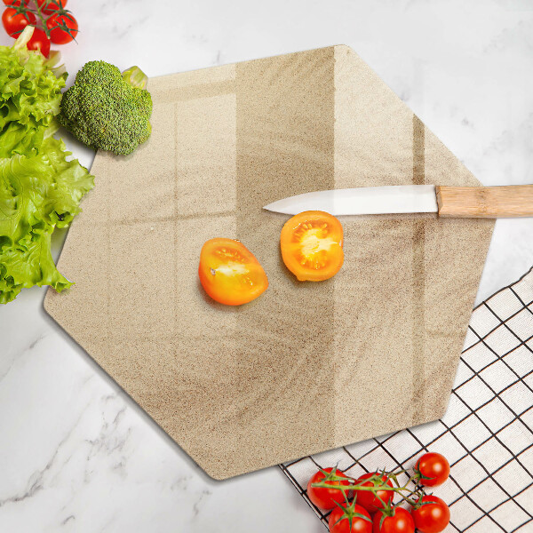 Chopping board glass Beach sand and holidays