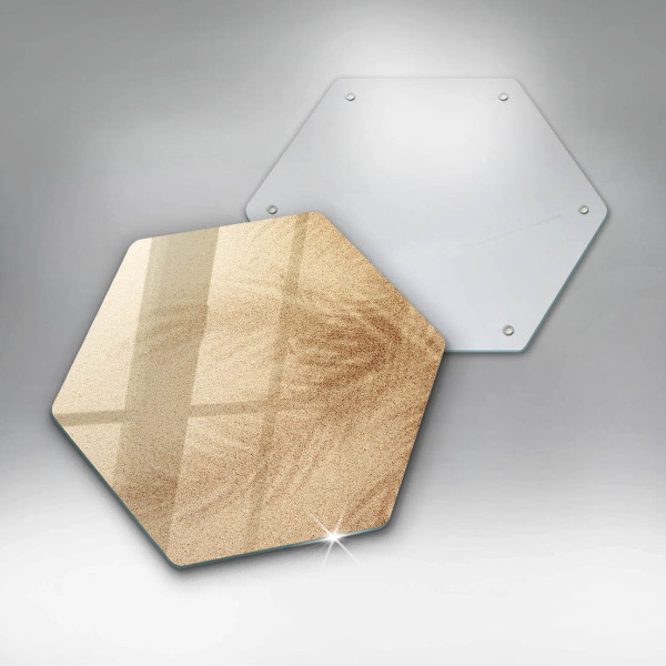 Chopping board glass Beach sand and holidays