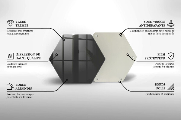 Glass kitchen board Grey colour