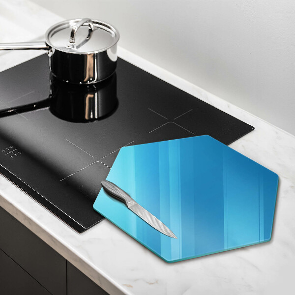 Glass kitchen board Blue color