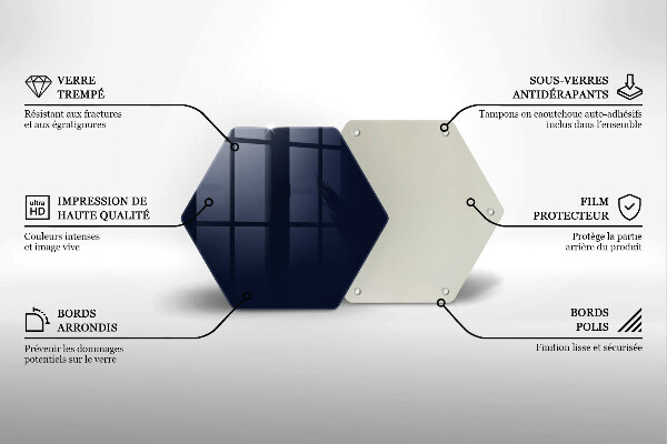 Glass kitchen board Navy blue