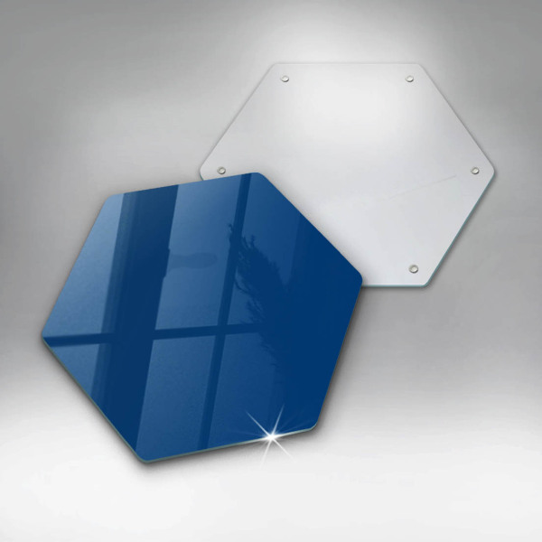 Glass kitchen board Blue color