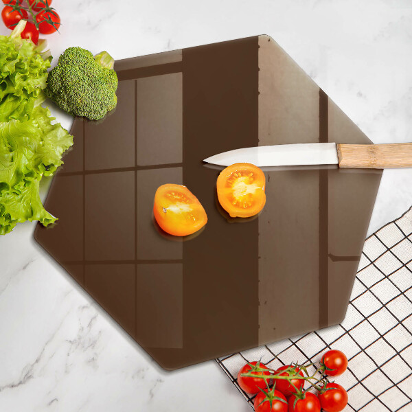 Glass kitchen board Brown color
