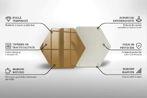 Glass kitchen board Beige colour