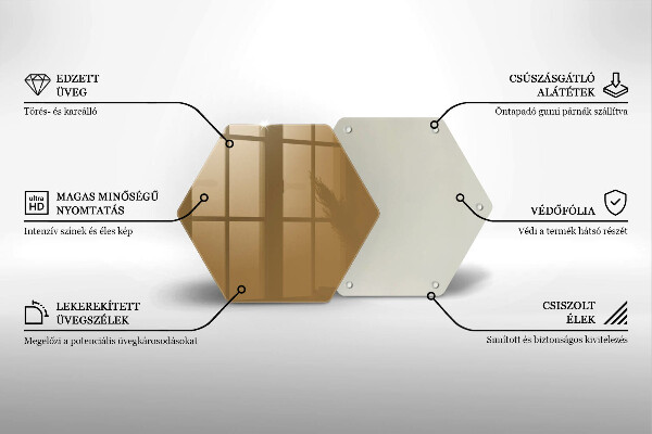 Glass kitchen board Beige colour