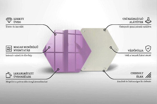 Glass kitchen board Violet colour