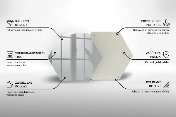 Glass kitchen board Grey colour