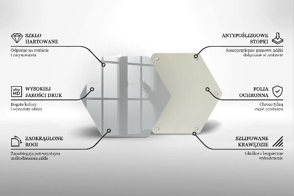 Glass kitchen board Grey colour