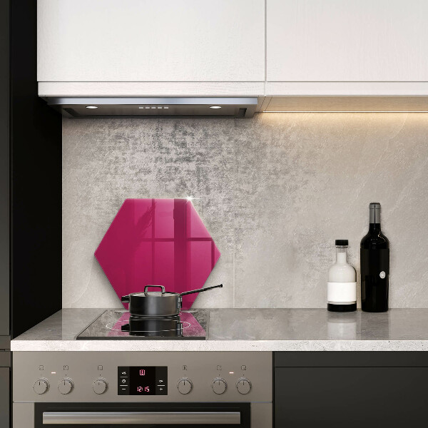 Glass kitchen board Pink color
