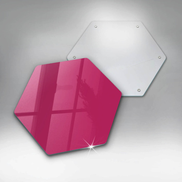 Glass kitchen board Pink color