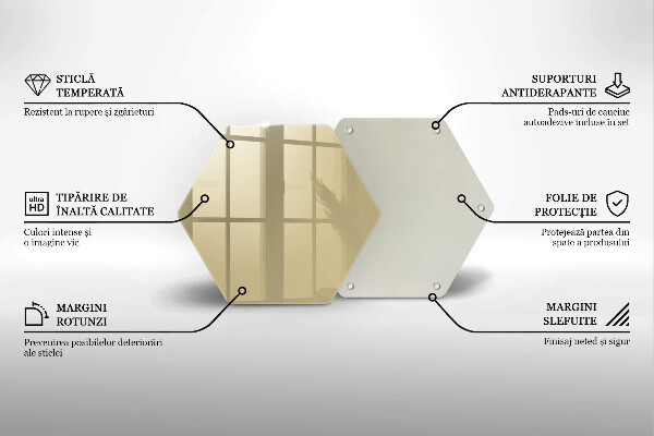 Glass kitchen board Beige colour