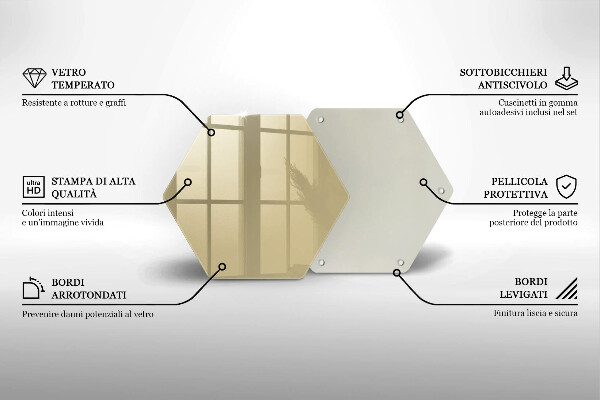 Glass kitchen board Beige colour